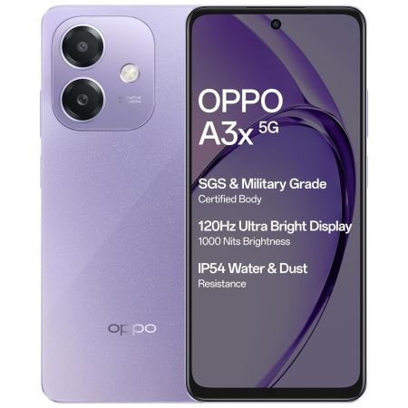 OPPO A3X 5G (STARRY PURPLE, 4 GB, 64 GB)