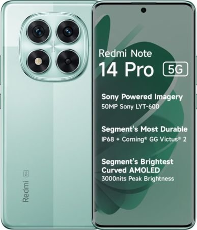 REDMI NOTE 14 PRO 5G (IVY GREEN, 8 GB, 128 GB)