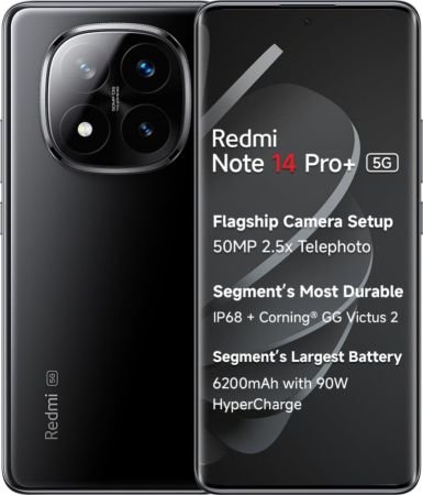 REDMI NOTE 14 PRO+ (TITAN BLACK, 8 GB, 128 GB)